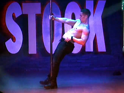 Video of sexy male stripper