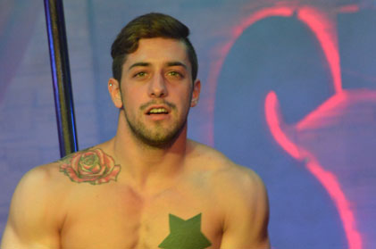 Video of sexy male stripper