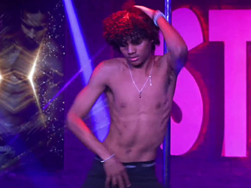 Video of sexy male stripper