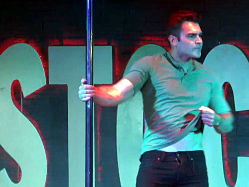 Video of sexy male stripper