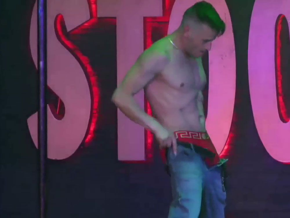 Video of sexy male stripper
