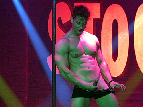 Video of sexy male stripper