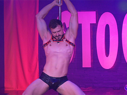 Video of sexy male stripper