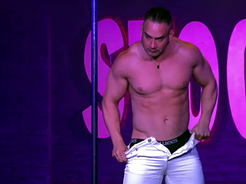 Video of sexy male stripper