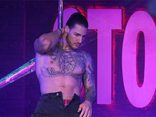 Video of sexy male stripper