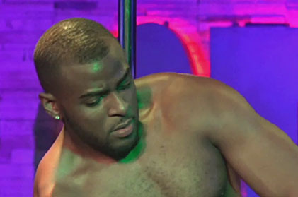 Video of sexy male stripper