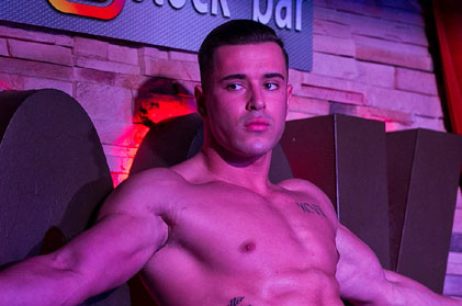 Video of sexy male stripper