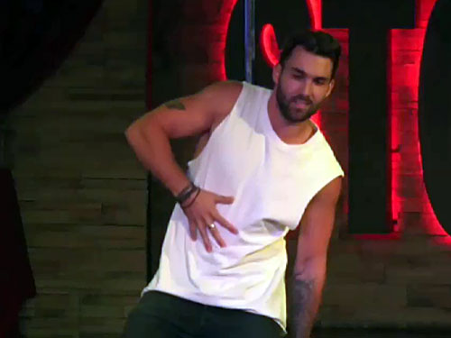 Video of sexy male stripper