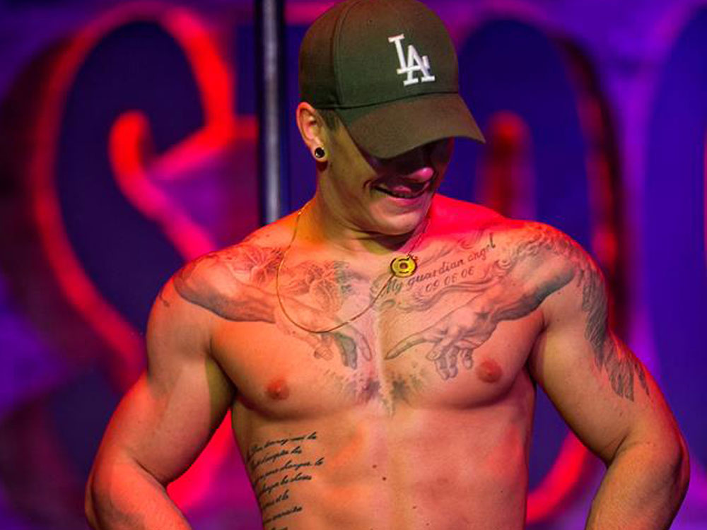 Video of sexy male stripper