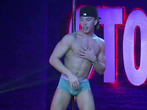 Video of sexy male stripper