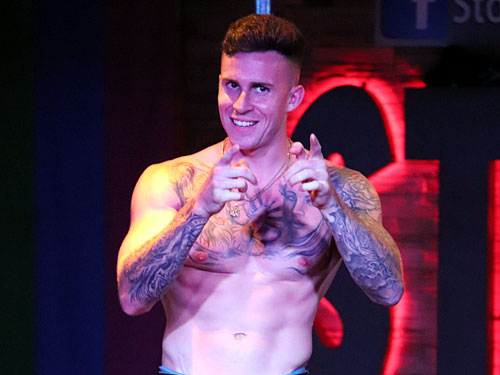 Video of sexy male stripper